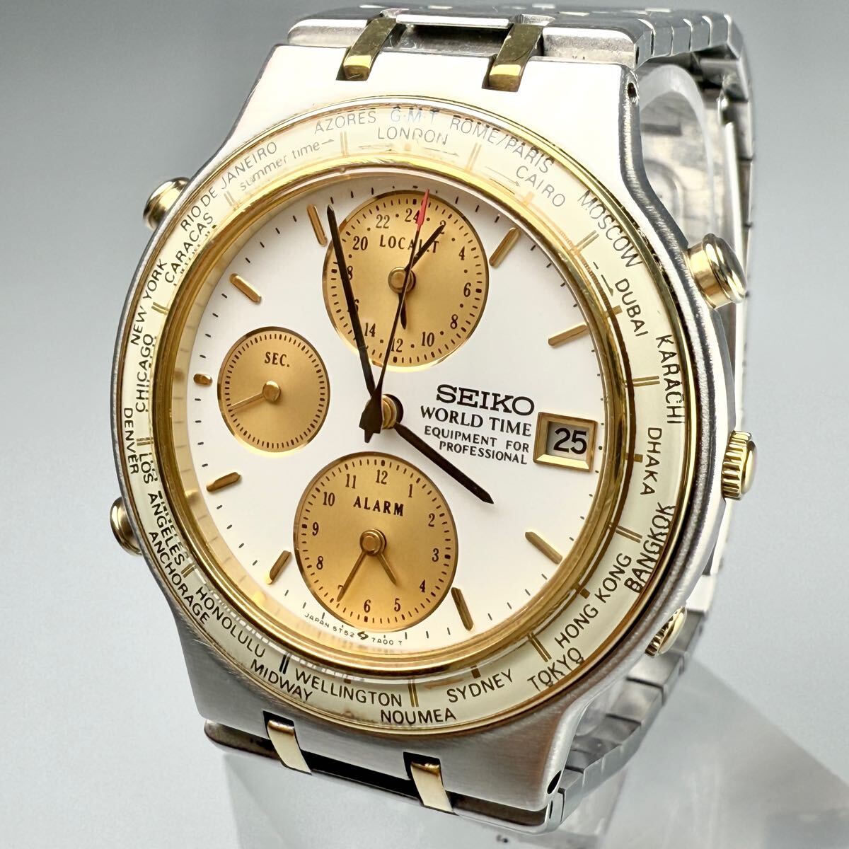 (最終値下げ) SEIKO セイコー 5T52-7A00 クォーツ 電池切れ Yahoo!オークション -「5t52-7a00」の落札相場・落札価格