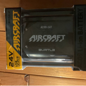 2025年 BURTLE AIRCRAFT AC09 バートル 新型24V リチウムイオンバッテリー 78 マットブラック