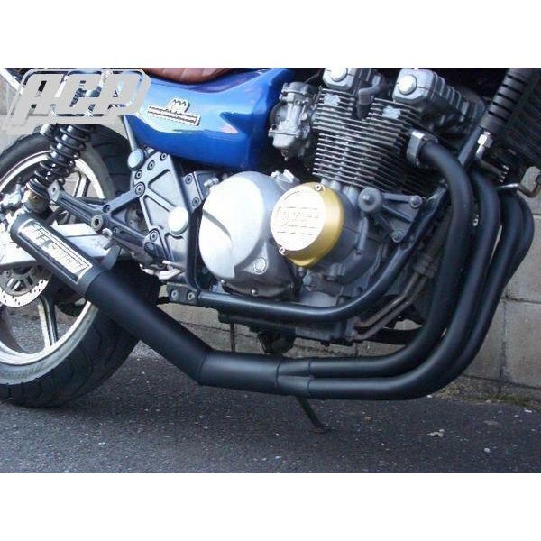 当時物　ゼファー　マフラー　ショート管　再塗装後未使用品 PRETTYRACING SPIDER ゼファー750 Z2タイプ ショート管 メッキ