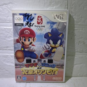 空箱として販売、ディスクはオマケ、取扱説明書なし【Wii】 マリオ&ソニック AT 北京オリンピック