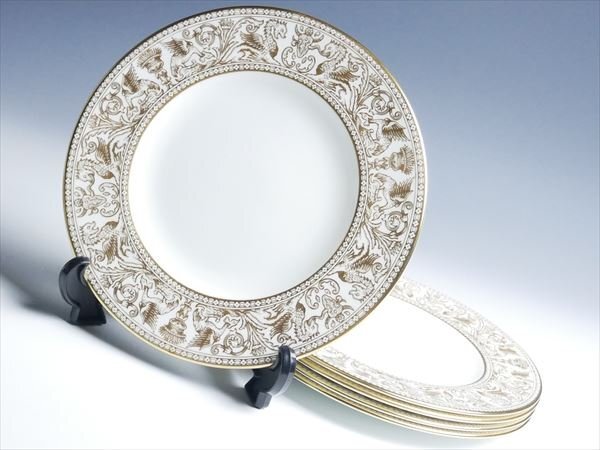 ウェッジウッド ゴールド　フロレンティーン　20.5cmデザートプレート　5枚 ウェッジウッド ゴールド フロレンティーン 20.5cmデザート