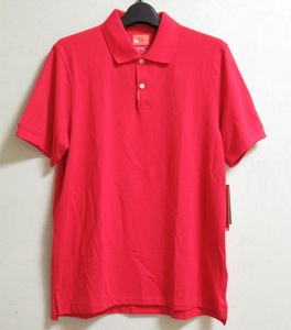 NIKE GOLF DRI-FIT ポロシャツ 赤 無地 L ナイキ ポロ ゴルフ レッド ドライフィット AT6112-657