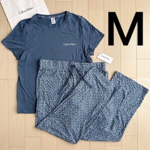 Calvin Klein カルバンクライン 上下 セット M L セットアップ Tシャツ パンツ パジャマ ルームウェア 半袖