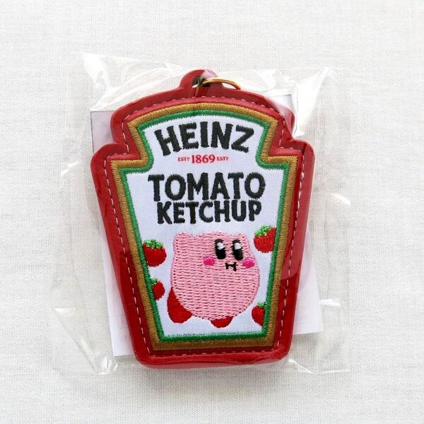 限定 非売品 未使用 HEINZ (ハインツ) 星のカービィ 逆さボトル コラボ ケチャップ キーストーン型 キーホルダー