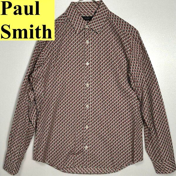 Paul Smith ポールスミス 総柄 長袖シャツ 幾何学模様 マルチカラー