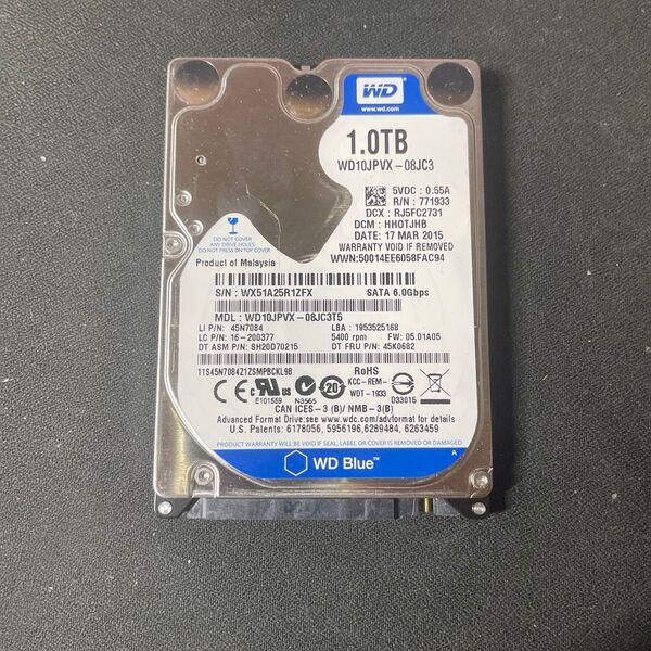 Western Digital 1TB HDD WD10JPVX SATA