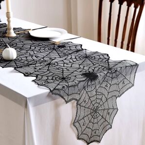 テーブルランナー テーブルクロス パーティー 飾り レース 蜘蛛の巣