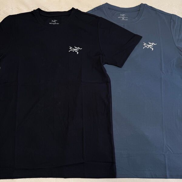 ARC'TERYX アークテリクス Tシャツ 2枚セット Mサイズ 黒ネイビー、ブルー
