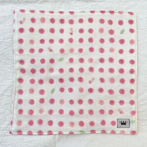 6重ガーゼリンゴ柄ミニハンカチ