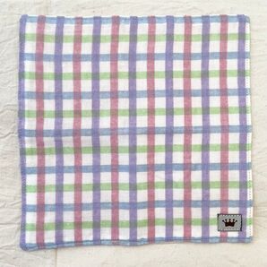 6重ガーゼチェック柄ミニハンカチ