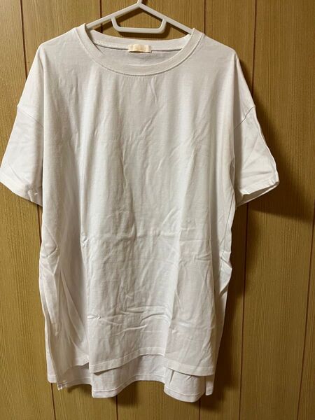 【発送可】 レディース チュニック Tシャツ 白 半袖