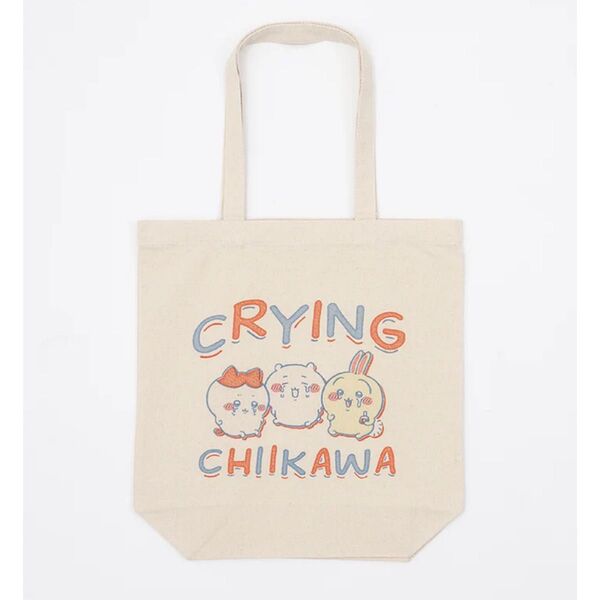 ちいかわ トートバッグ レトロ印刷風 CRYING ナチュラル ハチワレ うさぎ 【未開封】