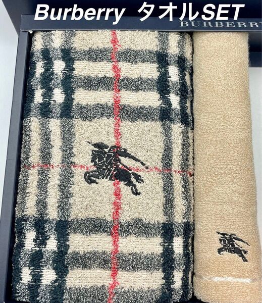 Burberry ノバチェックフェイスタオル・ミリテリーハンカチ2枚SET