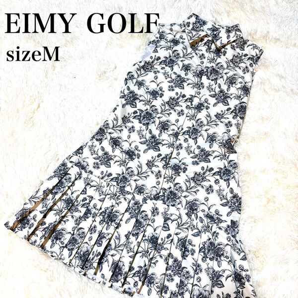 極美品 EIMYGOLF レディース ゴルフウェア ワンピース ノースリーブ M