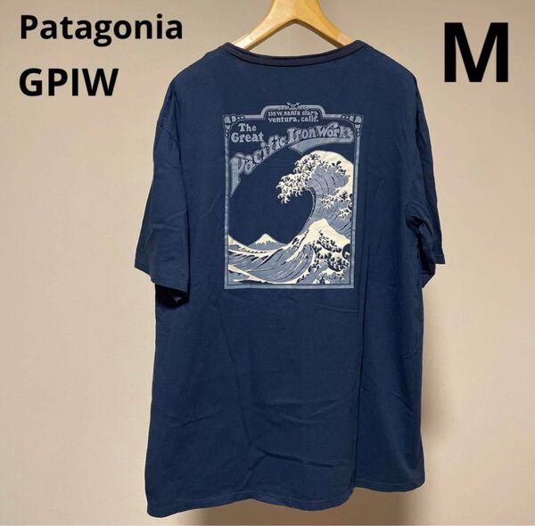 パタゴニア 葛飾北斎 半袖ポケットTシャツ 神奈川沖浪裏 GPIW Mサイズ patagonia
