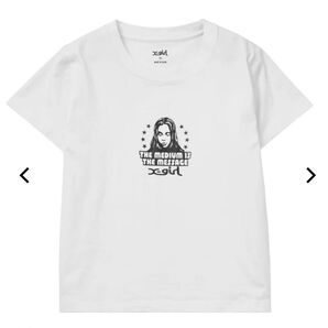 新品 X-girl STAR AND FACE S/S BABY TEE エックスガール Tシャツ ホワイト XG