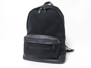 Used Free Shipping BALENCIAGA Balenciaga Bag Pack Rucksack Rucksack Canvas Leather Black 392007, teeth, Balenciaga, Bag, bag