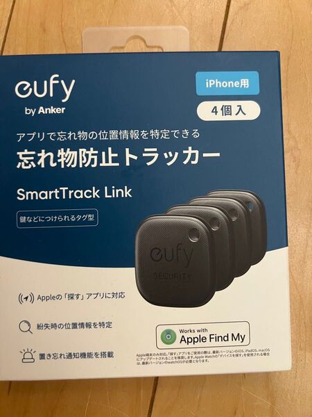 Anker Eufy SmartTrack Link 忘れ物防止トラッカー iphone用 4個入り
