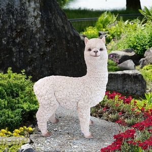  alpaca image outdoor decoration garden interior combined use ornament lovely animal objet d'art animal ornament miscellaneous goods alpaca figure exterior sculpture ornament 