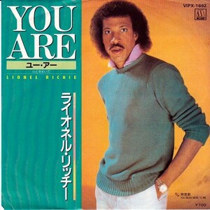 EPレコード　LIONEL RICHIE (ライオネル・リッチー) / YOU ARE (ユー・アー)