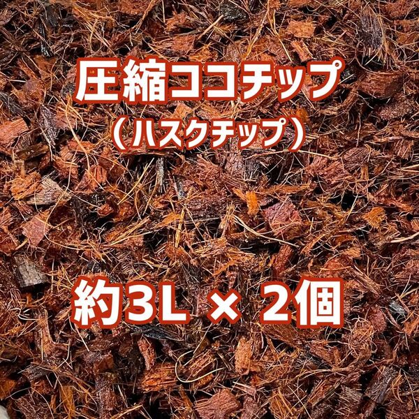 圧縮ココチップ(ハスクチップ)約3L×2個