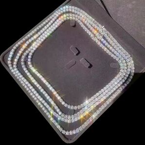 話題沸騰中 12.5ctモアサナイト×シルバー925テニスチェーンネックレス