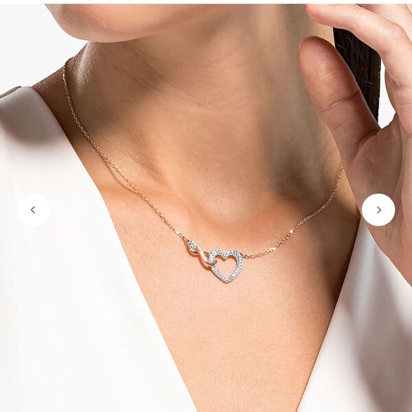 Swarovski Infinity ネックレス インフィニティとハートミックス