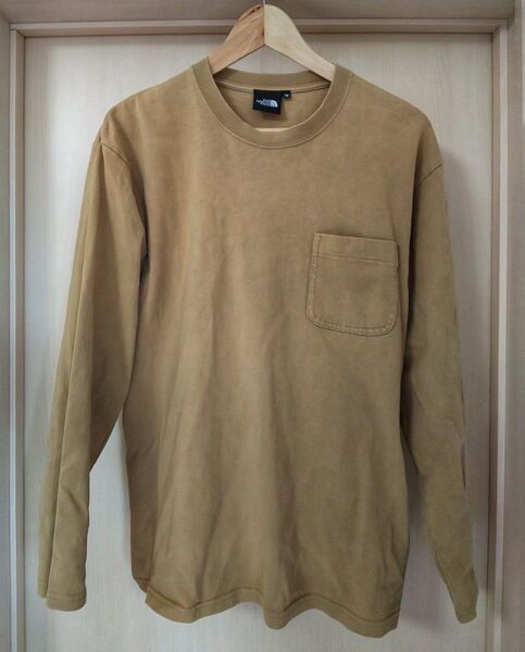 THE NORTH FACE 長袖Tシャツ ロンT 胸ポケット カーキ ザ・ノースフェイス キャンプ アウトドア カットソー
