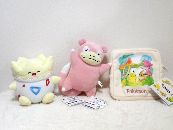 ポケットモンスター ぬいぐるみ トゲピー ヤドン ポケモン スクエアポーチ ピカチュウ イーブイ 《3点セット》
