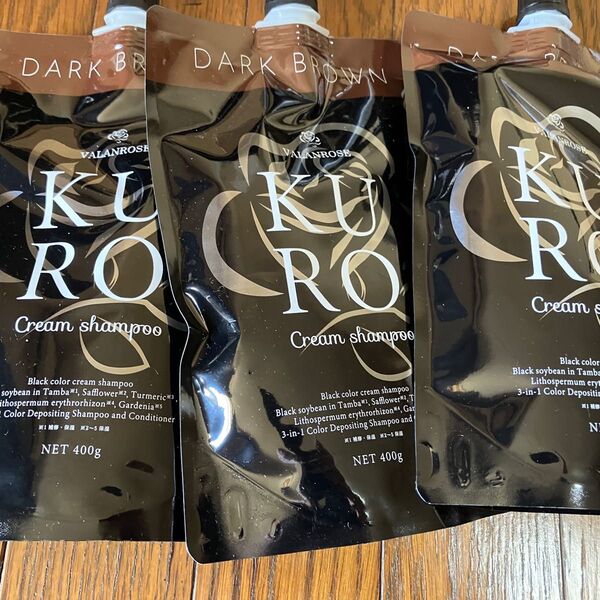 B.VALANCE バランローズ KUROクリームシャンプー 400g 白髪染め 3個 値下げ不可。