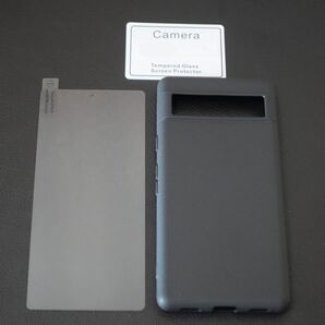 【3点フルセット】Google Pixel 7a ブラックケース+のぞき見防止ガラスフィルム+カメラガラス ピクセル 7a