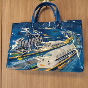 新幹線デザイン トートバッグ(ビニールバック)