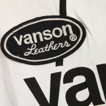 送料0 特価 VANSON バンソン 総ロゴ刺繍ワッペン ライダースモチーフ SBD 天竺半袖Tシャツ NVST-2013-OFF WHITE-XL バイカー アメカジ_画像10