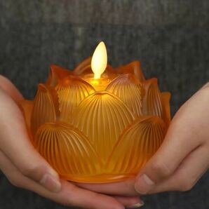 蓮の花 瑠璃 光る蓮の花 電池 LED お盆 仏壇 法事 葬式 命日 霊前灯