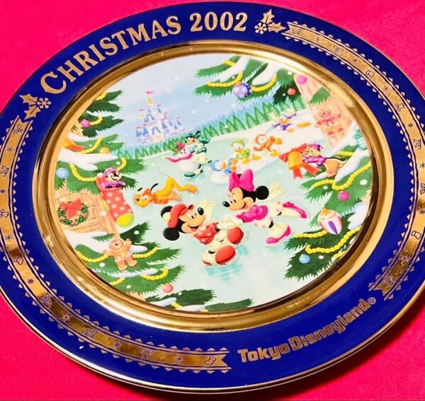 希少!ディズニークリスマス飾り皿 2002東京ディズニーランド限定クリスマスプレート(廃盤)