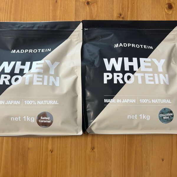 MADPROTEIN プロテイン 1kg 2個セット 塩キャラメル チョコレートミント 合計2kg