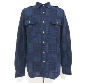 新品★リーバイス★LEVI'S★パッチワークシャツ★ダークブルーチェック★M