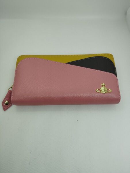 新品Vivienne Westwood ヴィヴィアンウエストウッド 長財布 ピンク マルチカラー