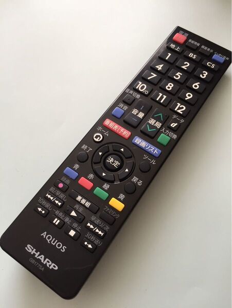 【清掃消毒済】 SHARP シャープ AQUOS テレビリモコン GB177SA