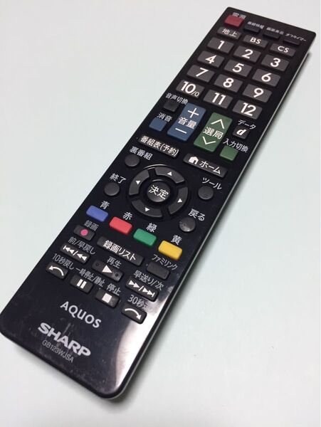 【清掃消毒済】 SHARP シャープ AQUOS テレビリモコン GB123SA