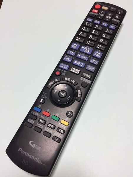 【清掃消毒済】 Panasonic パナソニック ブルーレイ レコーダー リモコン BD BDリモコン N2QAYB001086