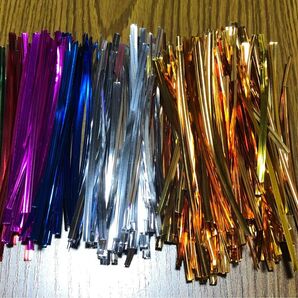 カラー タイ メタリック ラッピング リボン プレゼント