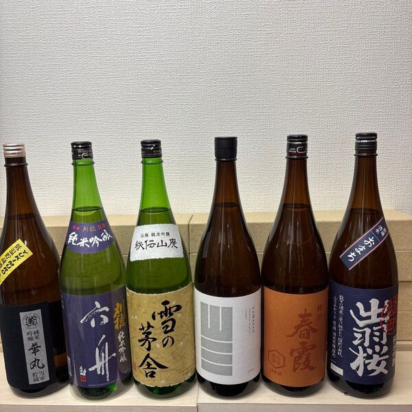 T6 純米酒 一升瓶6本 製造月は二枚目以降に記載