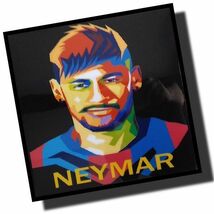 ネイマール デザイン3 バルセロナ 海外サッカーアートパネル 木製 壁掛け ポップアート ポスター PSG ブラジル代表_画像1