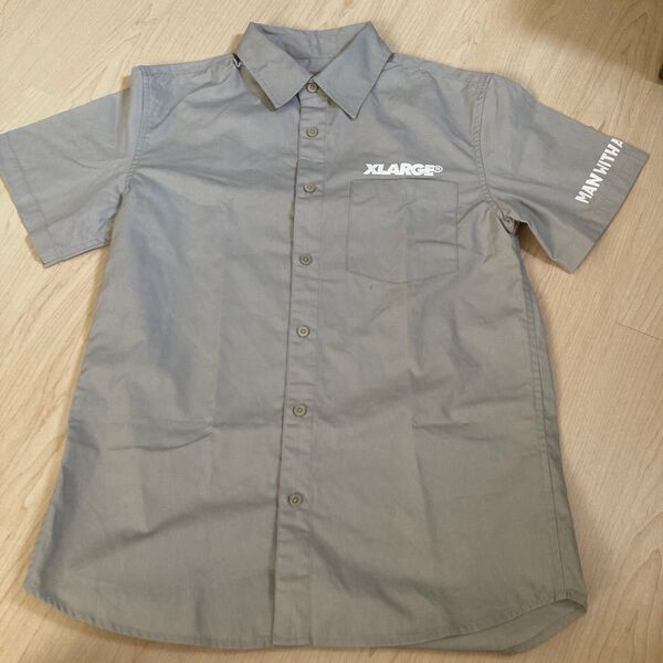 MAN WITH A MISSION マンウィズ×XLARGE戦闘服半袖シャツ Mサイズ グレー×ホワイト