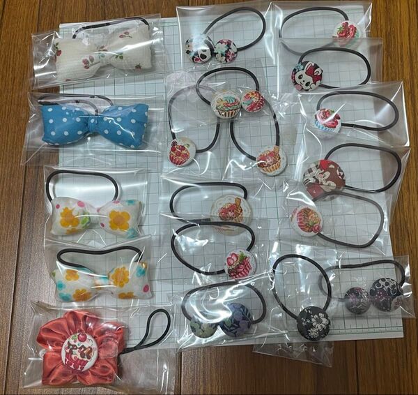 ハンドメイドヘアゴム 大量19個セット 子ども向け!プレゼントにも!