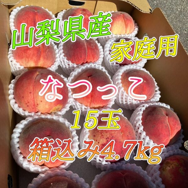 山梨県産 訳あり 家庭用 桃 なつっこ 15玉 箱込み4.7kg ①