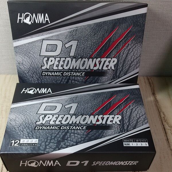 本間ゴルフ ゴルフボール D1 スピードモンスター SPEED MONSTER ホワイト 2箱 2ダース 24球