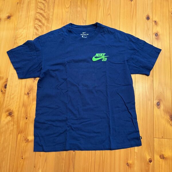 Nike SB ロゴTシャツ Mサイズ ネイビーxグリーン ナイキSB