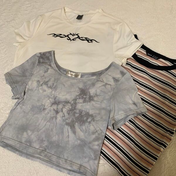 クロップド丈Tシャツ チビT まとめ 3枚 S M シーイン他